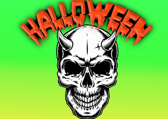 Halloween theme skull background