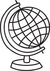 Hand Drawn globe model illustration
