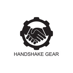 handshake gear icon , industry icon