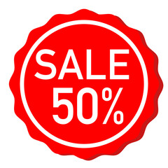 Sale discount with frame banner for business on transparent background