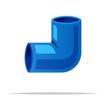 recommend clip art: Elbow pipe fitting vector isolated illustration