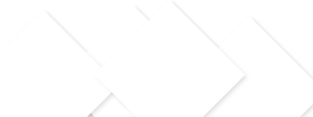 Abstract white geometric overlapping square pattern, design of technology background with shadow. Vector illustration. You can use for add, poster, design artwork, template, banner, wallpaper.