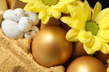 Obraz na płótnie Canvas Concept of Richness and prosperity, golden eggs