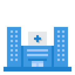 hospital flat icon