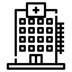 hospital outline icon