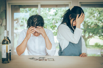 ケンカする男女　couple fight