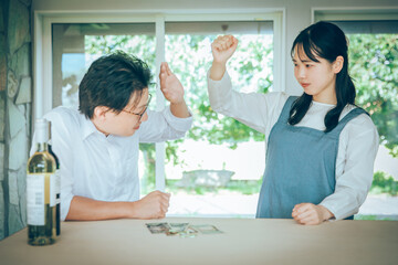 Obraz premium ケンカする男女 couple fight