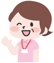 訪問看護のシニア女性スタッフ