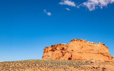 Fototapeta na wymiar Desert landscape in Arizona near the Antelope Canyon, Navajo land