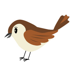 brown bird illustration