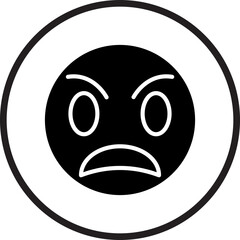 Naklejka premium Mad Icon Style