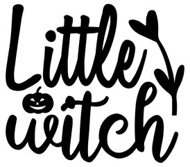 Little witch, Halloween Pumpkin SVG Design, T-Shirt Design, SVG Bundle