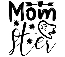 Mom ster, Halloween Pumpkin SVG Design, T-Shirt Design, SVG Bundle © DL Studio