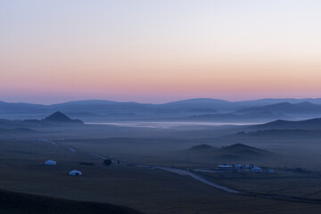 autumn grassland beautiful scenery in Inner Mongolia China
