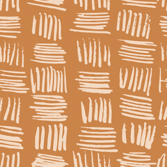 Vector Seamless Hand Drawn Scribble Pattern. Minimal Artistic Sketch Endless Print.