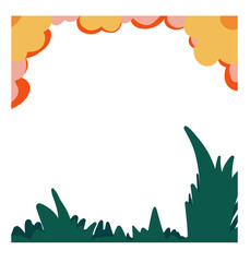 Abstract flower background yellow and green