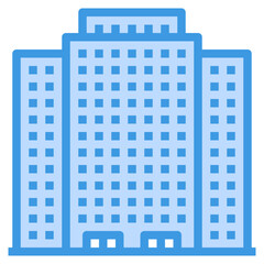 skyscraper filled outline icon