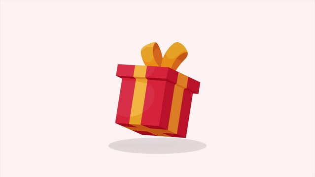 gift box present packing animation