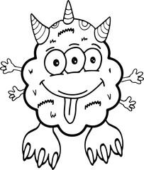 Monster Coloring Pages for Kids KDP Interiors|.100% vector for t shirt, pillow, mug, sticker and other Printing media.Jesus christian saying EPS Digital Prints file.