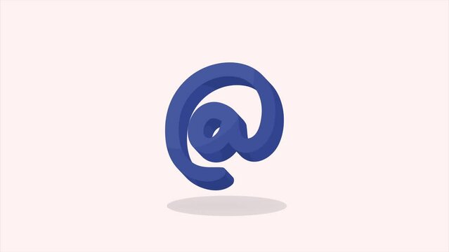 arroba social media symbol animation