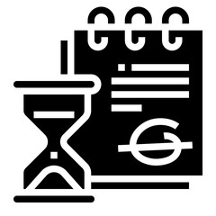 Deadline glyph icon