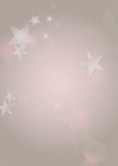 Vector Shiny Stars Confetti on Pink Background with Silver and White  Light Spots. Magic Shiny Pastel Print. Baby Print. Gentle Stardust Pattern.  Sparkle Festive  Cover Design...