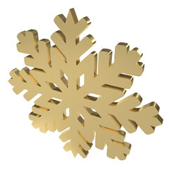 gold snowflakes png 3d image