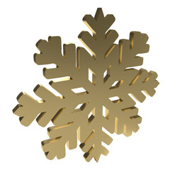 gold snowflakes png 3d image
