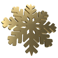 gold snowflakes png 3d image