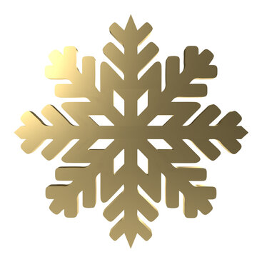 Gold Snowflakes Png 3d Image