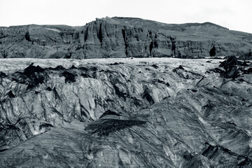 Glacier Solheimajökull near Skogar