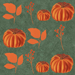 halloween pumpkin seamless pattern