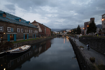 Obraz premium 日本の北海道小樽市のとても美しい風景