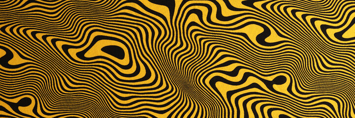 Abstract decoration yellow black hand drawn vintage textured dark background