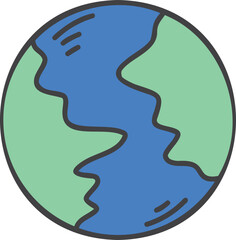 Hand Drawn cute world illustration