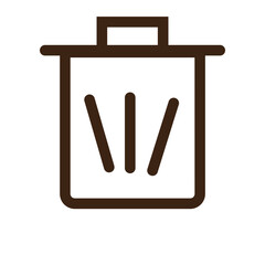 basket dustbin garbage junk recycle trash waste icon