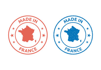 made in France icon set, French product stamp