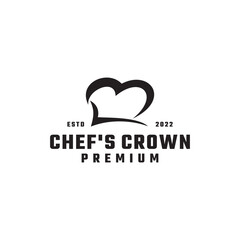chef hat logo vector design, restaurant symbol, cook logo