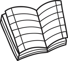 Hand Drawn open book illustration
