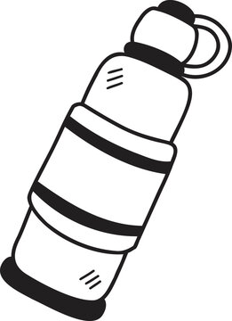 Hand Drawn Water Bottle For Kids Illustration