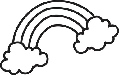 Hand Drawn rainbow illustration