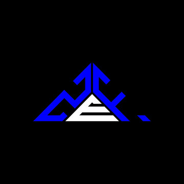 ZEF letter logo creative design with vector graphic, ZEF simple and modern logo in triangle shape.