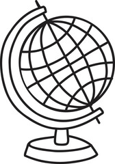 Hand Drawn globe model illustration