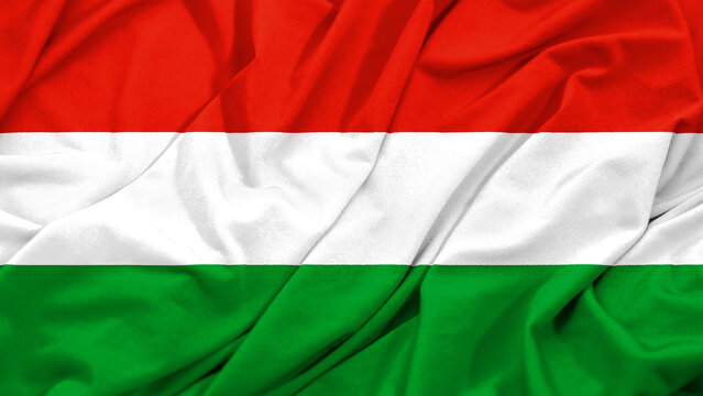 Hungary Flag Waving Background Image 