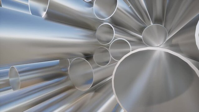 Chrome Metal tube industrial back technology straight pipe gas transportation 4k