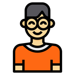 avatar filled outline icon