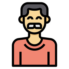 avatar filled outline icon