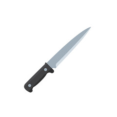 Kitchen knife icon with flat design.