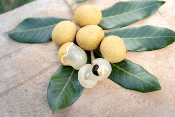 Longan Longan on the background is beautiful to eat a picture perfect.