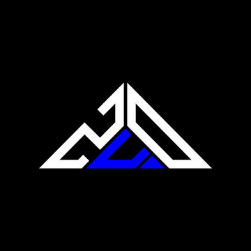 ZUD letter logo creative design with vector graphic, ZUD simple and modern logo in triangle shape.